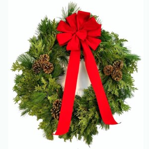 12" Mixed Greens Wreath - no longer available online. See us at the Market on December 6th!