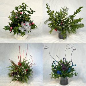 Petite Greens Arrangement - no longer available online. See us at the Market on December 6th!